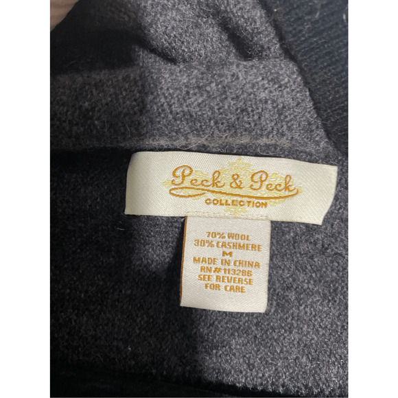 Peck and Peck WOOL CASHMERE COLORBLOCK CARDIGAN JACKET SZ M - Picture 3 of 7